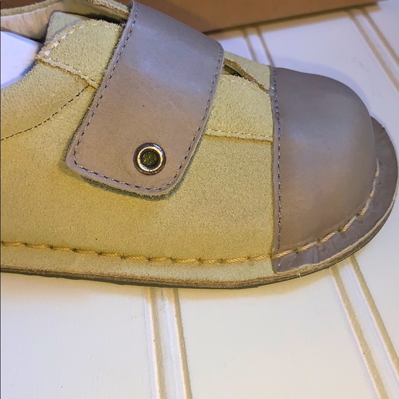 Pipit New Leather & Suede Stone & Sage Boys Jack Shoes Multiple Sizes - Picture 8 of 10